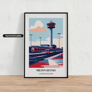 Milton Keynes, United Kingdom Travel poster, Milton Keynes, United Kingdom Travel poster, Custom poster, Poster Wall Art, Travel Art