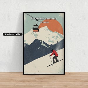 Steamboat Springs, Colorado Travel poster , Steamboat Springs, Colorado Travel poster , Custom poster , Poster Wall Art , Travel Art ,