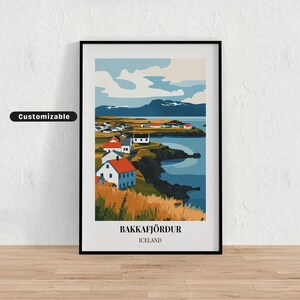 Bakkafjörður, Iceland Travel poster , Bakkafjörður, Iceland Travel poster , Custom poster , Poster Wall Art , Travel Art , Digital download