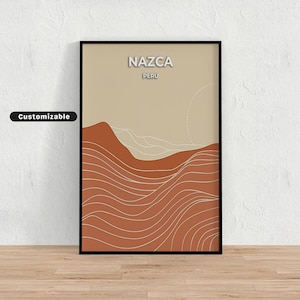 Nazca, Peru Travel poster , Nazca, Peru Travel poster , Custom poster , Poster Wall Art , Travel Art , Digital download