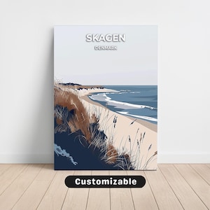 Skagen, Denmark Travel Canvas , Skagen, Denmark Travel poster , Custom Canvas , Poster Wall Art , Travel Art , Digital download