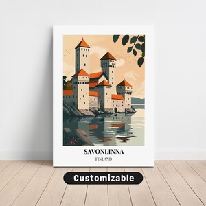 Savonlinna, Finland Travel Canvas , Savonlinna, Finland Travel poster , Custom Canvas , Poster Wall Art , Travel Art , Digital download