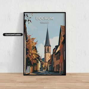 Bochum, Germany Travel poster , Bochum, Germany Travel poster , Custom poster , Poster Wall Art , Travel Art , Digital download