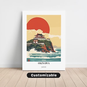 Okinawa, Japan Travel Canvas , Okinawa, Japan Travel poster , Custom Canvas , Poster Wall Art , Travel Art , Digital download