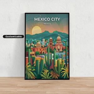 Mexico City, Mexico Travel poster , Mexico City, Mexico Travel poster , Custom poster , Poster Wall Art , Travel Art , Digital download