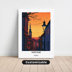 Novi Sad, Serbia Travel Canvas , Novi Sad, Serbia Travel poster , Custom Canvas , Poster Wall Art , Travel Art , Digital download