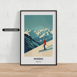 Meribel, France Travel poster , Meribel, France Travel poster , Custom poster , Poster Wall Art , Travel Art , Digital download