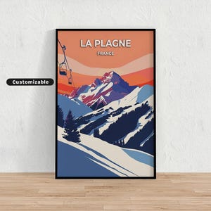 La Plagne, France Travel poster , La Plagne, France Travel poster , Custom poster , Poster Wall Art , Travel Art , Digital download