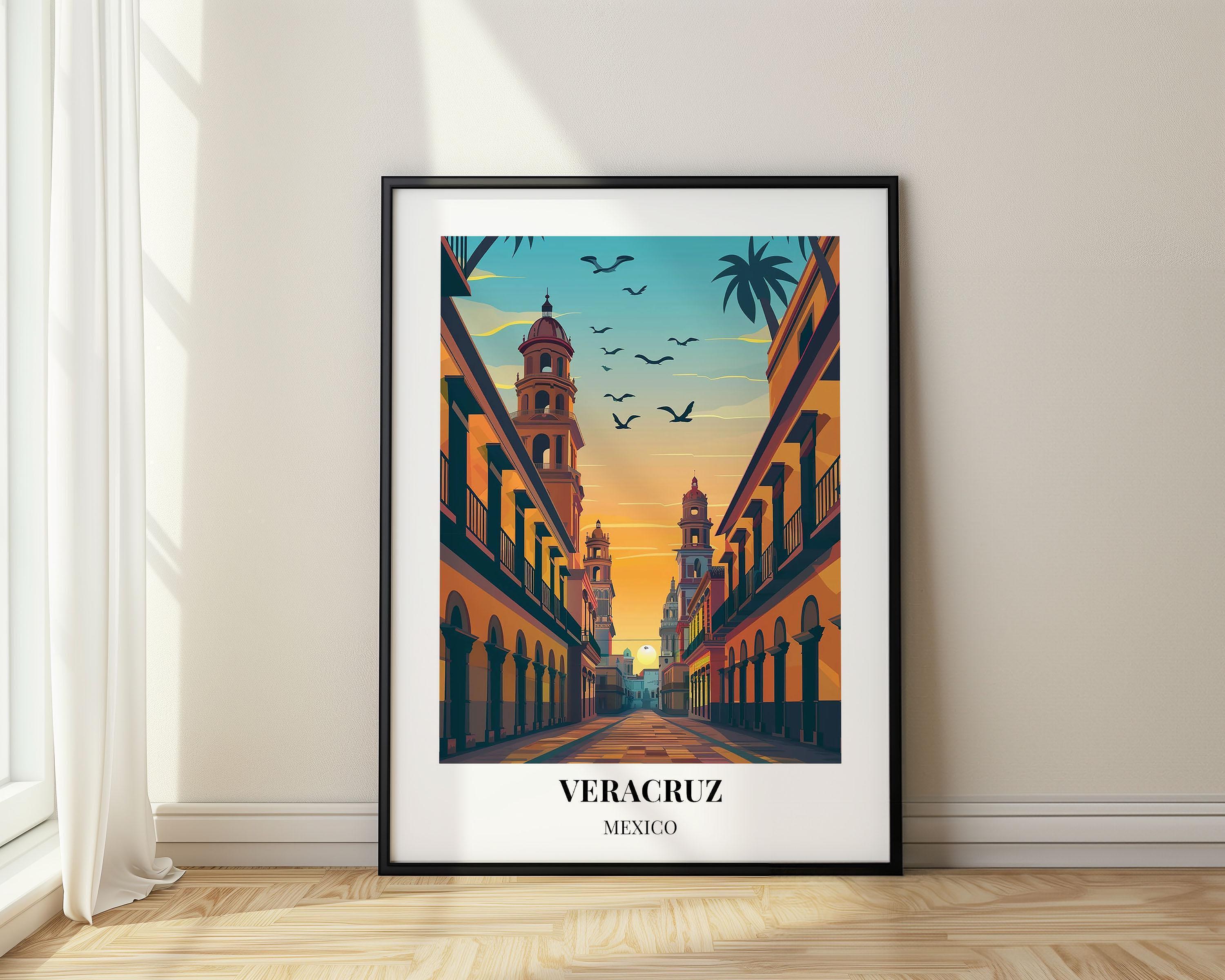 Veracruz Mexico Poster: Travel Wall Art (framed or Digital