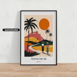 Madagascar, Africa Travel poster , Madagascar, Africa Travel poster , Custom poster , Poster Wall Art , Travel Art , Digital download