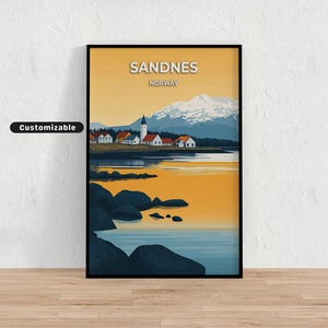 Sandnes, Norwegen Reiseplakat, Sandnes, Norwegen Reiseplakat, individuelles Plakat, Poster Wandkunst, Reisekunst, digitaler Download