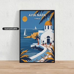 Ayia Napa, Cyprus Travel poster , Ayia Napa, Cyprus Travel poster , Custom poster , Poster Wall Art , Travel Art , Digital download