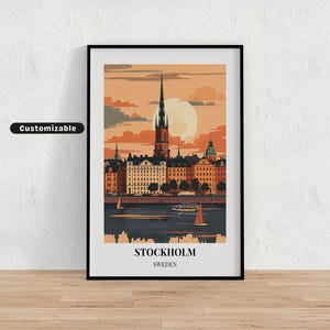 Stockholm, Sweden Travel poster , Stockholm, Sweden Travel poster , Custom poster , Poster Wall Art , Travel Art , Digital download