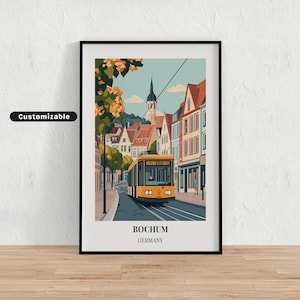 Bochum, Germany Travel poster , Bochum, Germany Travel poster , Custom poster , Poster Wall Art , Travel Art , Digital download