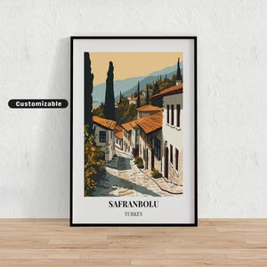 Póster de viaje a Safranbolu, Turquía. Póster de viaje a Safranbolu, Turquía. Póster personalizado. Arte mural. Arte de viaje. Descarga digital.