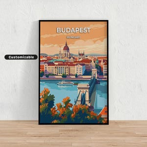 Budapest, Hungary Travel poster , Budapest, Hungary Travel poster , Custom poster , Poster Wall Art , Travel Art , Digital download