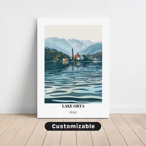 Lake Orta, Italy Travel Canvas , Lake Orta, Italy Travel poster , Custom Canvas , Poster Wall Art , Travel Art , Digital download