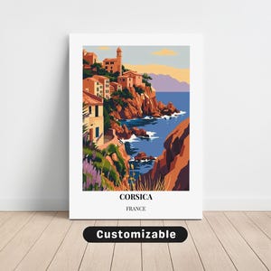 Corsica, France Travel Canvas , Corsica, France Travel poster , Custom Canvas , Poster Wall Art , Travel Art , Digital download