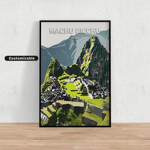Machu Picchu, Peru Travel poster , Machu Picchu, Peru Travel poster , Custom poster , Poster Wall Art , Travel Art , Digital download
