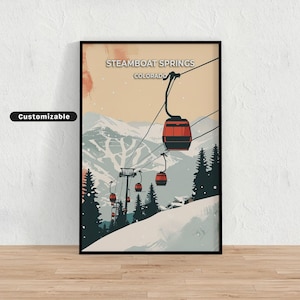 Steamboat Springs, Colorado Travel poster , Steamboat Springs, Colorado Travel poster , Custom poster , Poster Wall Art , Travel Art ,