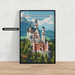 Neuschwanstein Castle, Germany Travel poster , Neuschwanstein Castle, Germany Travel poster , Custom poster , Poster Wall Art , Travel Art