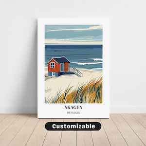 Skagen, Denmark Travel Canvas , Skagen, Denmark Travel poster , Custom Canvas , Poster Wall Art , Travel Art , Digital download