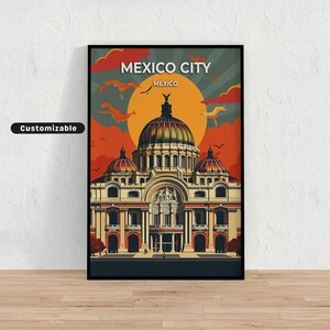 Mexico City, Mexico Travel poster , Mexico City, Mexico Travel poster , Custom poster , Poster Wall Art , Travel Art , Digital download