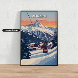 Morzine, France Travel poster , Morzine, France Travel poster , Custom poster , Poster Wall Art , Travel Art , Digital download