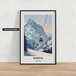 Morzine, France Travel poster , Morzine, France Travel poster , Custom poster , Poster Wall Art , Travel Art , Digital download
