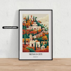 Mexico City, Mexico Travel poster , Mexico City, Mexico Travel poster , Custom poster , Poster Wall Art , Travel Art , Digital download