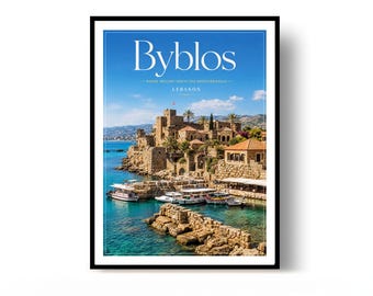 Byblos Travel Poster Print, Lebanon Poster, Wall Decor