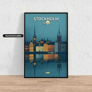 Stockholm, Sweden Travel poster , Stockholm, Sweden Travel poster , Custom poster , Poster Wall Art , Travel Art , Digital download