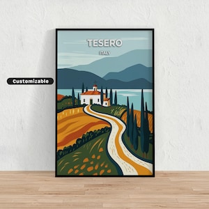 Tesero, Italy Travel poster , Tesero, Italy Travel poster , Custom poster , Poster Wall Art , Travel Art , Digital download