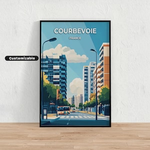 Courbevoie, France Travel poster , Courbevoie, France Travel poster , Custom poster , Poster Wall Art , Travel Art , Digital download