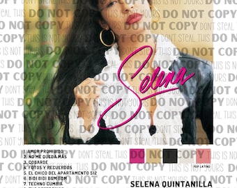 Selena Amor Prohibido Album Poster PNG