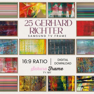 25 Gerhard Richter 4k Samsung Frame TV Art Collection, Frame TV Download Art Bundle, Digital Art for Frame TV, Gerhard Richter Tv Frame Art image 1