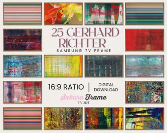 25 Gerhard Richter 4k Samsung Frame TV Art Collection, Frame TV Download Art Bundle, Digitale Kunst für Frame TV, Gerhard Richter Tv Frame Art