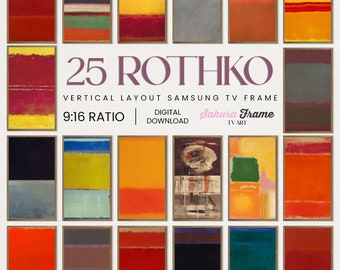 25 Mark Rothko Vertical 4k Samsung Frame TV Collection, Frame TV Colorful Modern Art, Digital Art for Frame TV, Mark Rothko Tv Frame Art