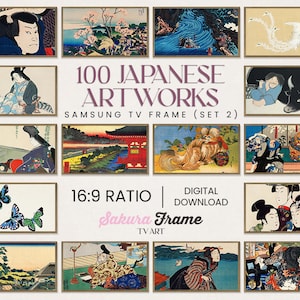 100 Japanese 4k Samsung Frame TV Art, Japanese Frame TV Art Bundle Art, Frame TV Art Downloads, Vintage Japanese Tv Frame Art, Set 2