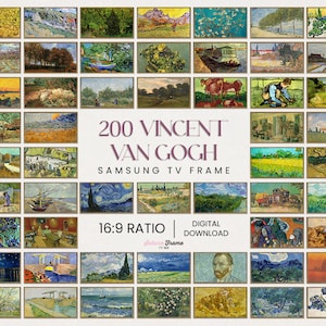 200 Van Gogh 4k Samsung Frame TV Art Collection, Frame TV Art Bundle, Download Van Gogh Digital Art for Frame TV Art, Van Gogh Tv Frame Art