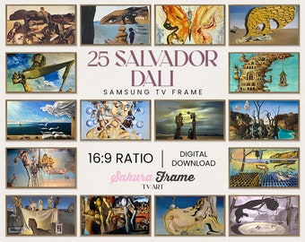 25 Salvador Dali Art 4k Samsung Frame TV Art Collection, Frame TV Download Art Bundle, Digital Art for Frame TV, Salvador Dali Tv Frame Art
