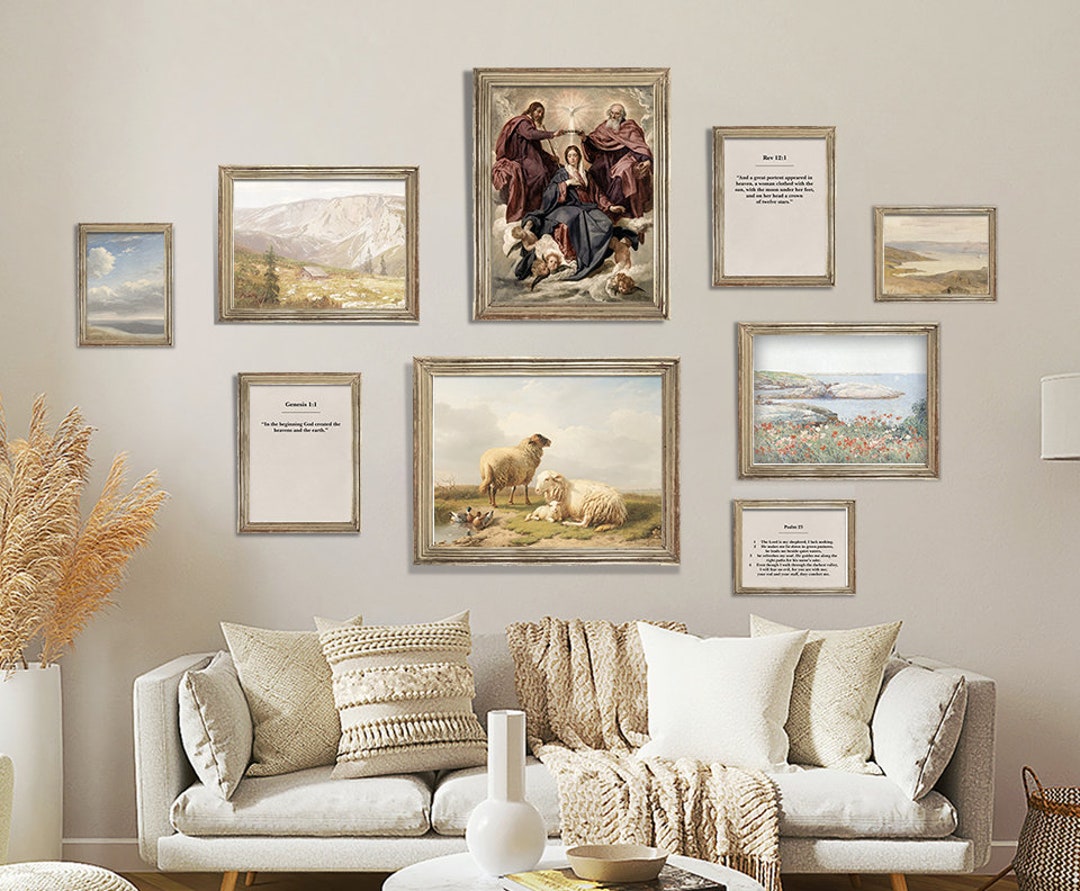 Set of 9 Christian Gallery Wall Art Printable Artwork DIGITAL DOWNLOAD ...
