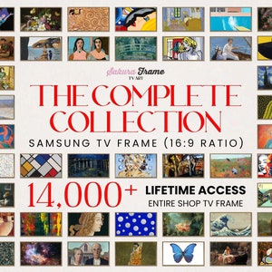Frame TV Art Set mit 14.000 + moderner Kunst, gesamtes Shop-Bundle berühmter Kunstgemälde, Hisense Canvas TV, Samsung Art, digitaler Download