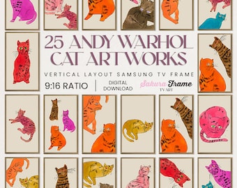 Signé Andy Warhol - 5 chats nommés Sam et une chatte bleue - certificat