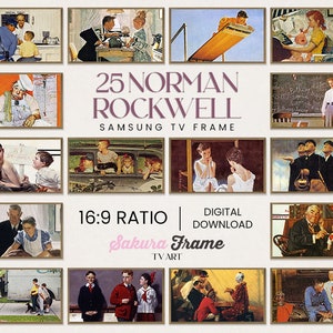 Norman Rockwell Vintage Frame TV Art Collection – 25-Piece 4K Digital Wall Art for Samsung Frame TV & All Frame-Style TVs