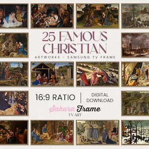 25 Famous Christian Art 4k Samsung Frame TV Art Collection, Frame TV Art Bundle, Digital Art for Frame TV, Christian Samsung Tv Frame Art