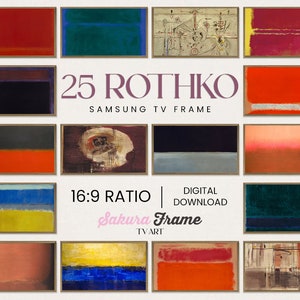 25 Mark Rothko Frame TV Art Collection – Color Field 4K Digital Wall Art Compatible with Samsung Frame TV & All Frame-Style TVs