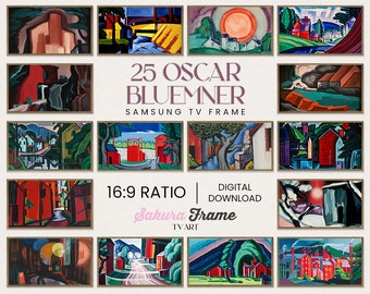 Oscar Bluemner Modern Art – 25 4K Digital Frame TV Artworks (Instant Download)