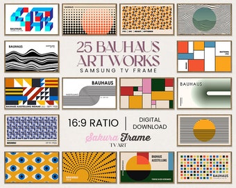 25 Bauhaus Geometric Art, Samsung Frame TV Art (Digital Download)