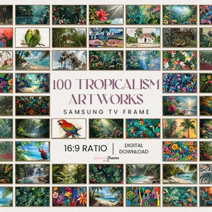 Tropicalism 4k Samsung Frame TV 100 Mega Art Bundle of Colorful Tropical Themed Art | Digital 4K Frame TV Art Instant Download, Tv Frame Art